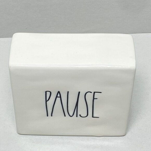 Rae Dunn Artisan Collection By Magenta "Relax" & "Pause" Ceramic Block - Picture 6 of 8